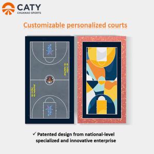 Wholesale New Design Customizable PU Surface Prefabricated Outdoor Sports Court Basketball Volleyball Badminton Tennis Court Flooring for Sports Facilities from china suppliers
