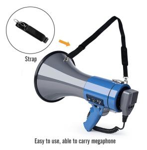 Wholesale 50W Military Megaphone Built In Siren 0.3KM Loudspeaker Bullhorn 155 X 255MM from china suppliers