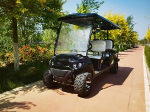 Wholesale Black Six-Seater Customizable Electric Golf Cart With MacPherson Independent Suspension 4kw Lithium Battery 72v from china suppliers