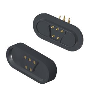 Wholesale DIP 5 Pin Pogo Connector Black Right Angle Pogo Pin Connector 12V from china suppliers