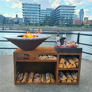 Wholesale Corten Steel Fire Pit Heavy Duty Bbq Barbecue Grills For Outdoor Cooking from china suppliers