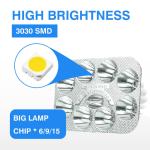 XYL-NZ 4500LM 15 Lamp Blue Drl Hi Lo Beam Motorcycle Led Bulbs