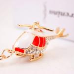 motorcycle Rhinestone Key Chain 6cm x 6cm Luxury Crystal Pendant