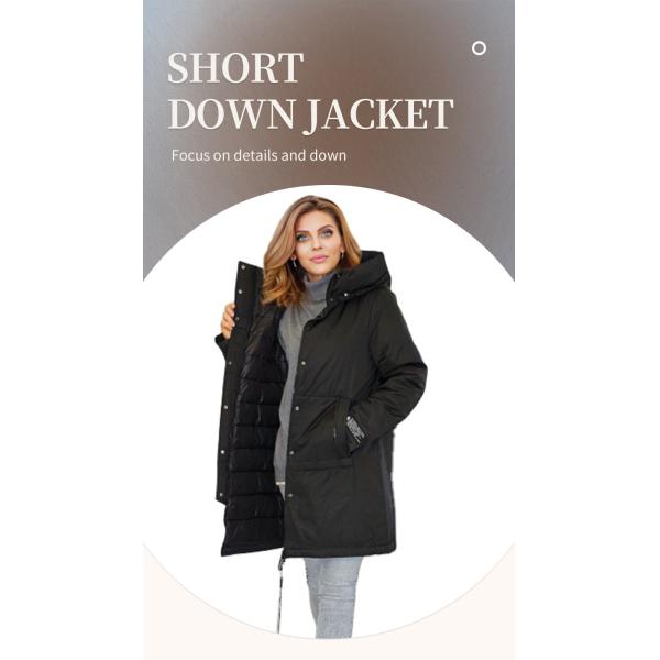 FODARLLOY Ladies Warm Hooded Cotton-padded Clothes Slim Long Down Winter Jackets Women Coats