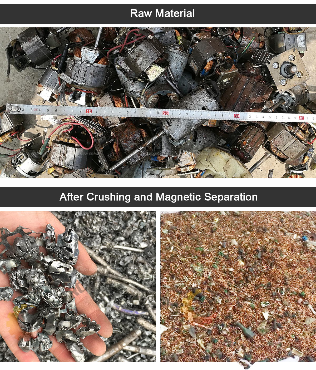 99% Pure Copper Scrap Aluminum Cans Crusher Machine for Meatball Production Equipment