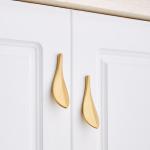 Nordic Brass Glod Leaves Cabinet Door Wardrobe Handle 2pairs Furniture Handle