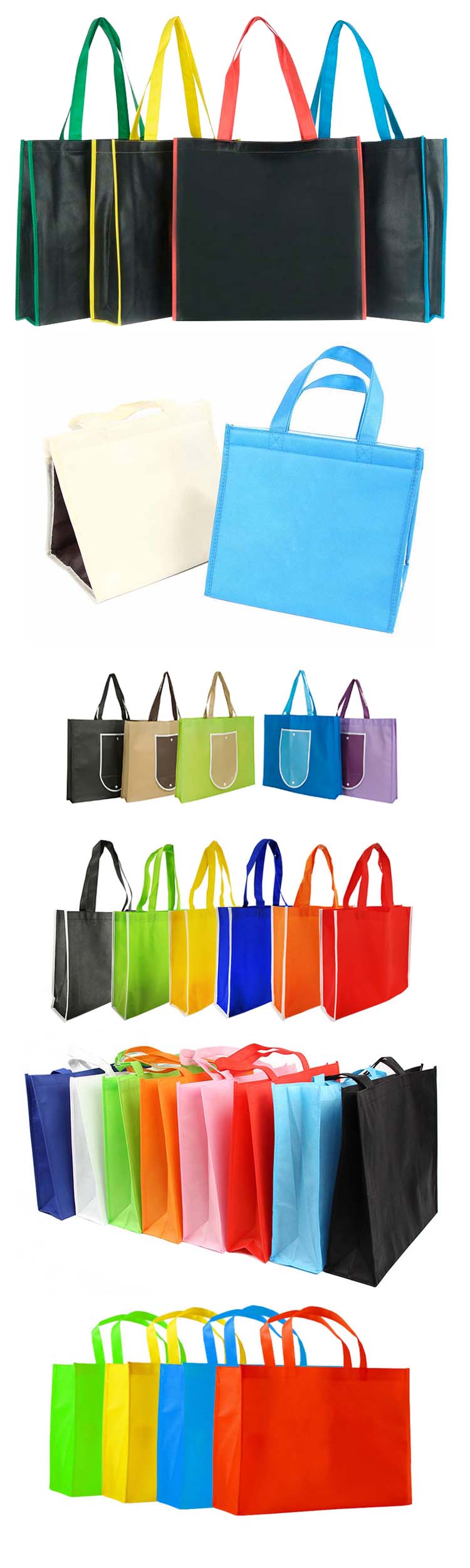 Custom Logo and Design XYDAN Reusable Non Woven Bag for Supermarket Sustainability