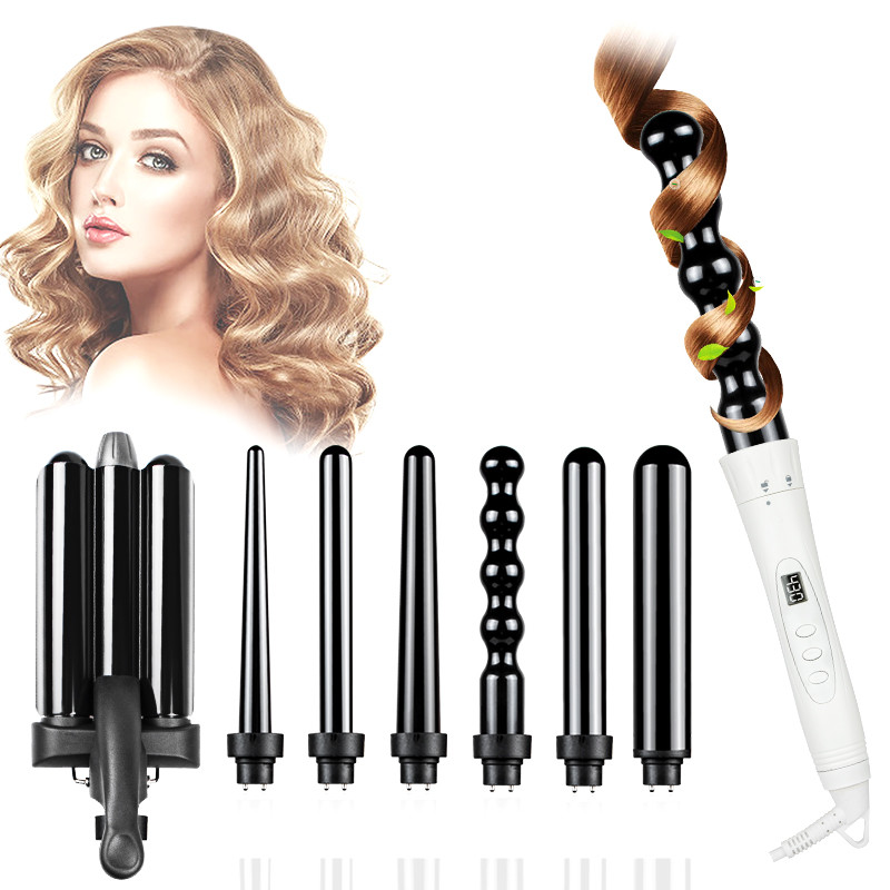5 In 1 Interchangeable Curling Iron Set 49W Instant Heat Up