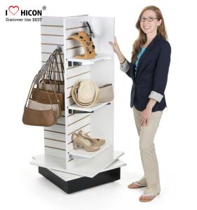 Wholesale Catch Glance slatwall Display Stands Bag Store Wood Slotted Display Gondola H Shape from china suppliers