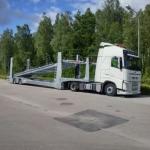 Europe Style Car Transport Carrier Semi Trailer 2 Axles Zinc Sinkers Installed