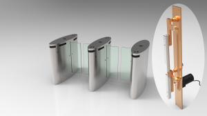 Wholesale Waist Height Sliding Electronic Turnstile Gates IP54 30 Person / Min Speed from china suppliers