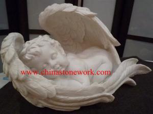 China sleeping baby angel with wing statue on sale