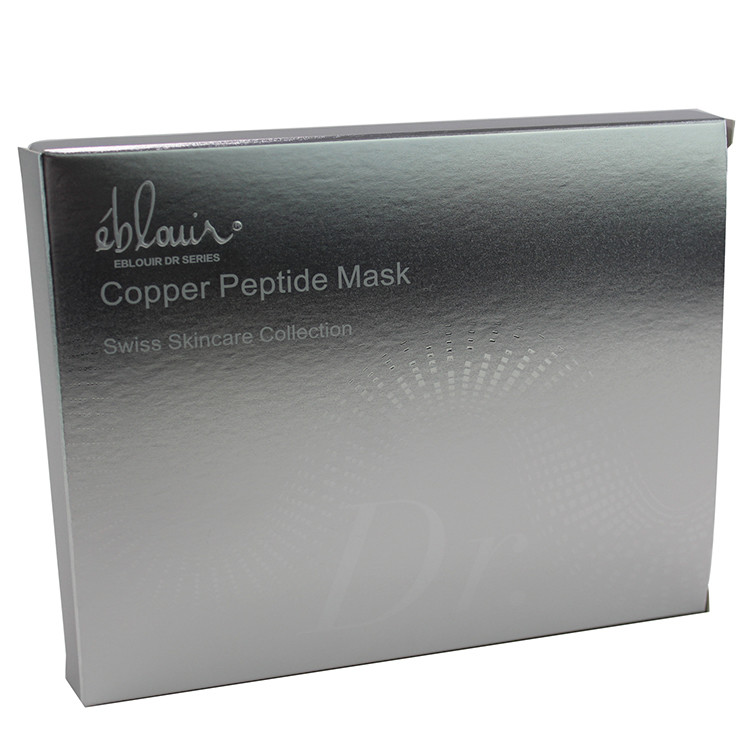 Luxury Silver Cosmetic Corrugated Box Packaging For Hydrating mask