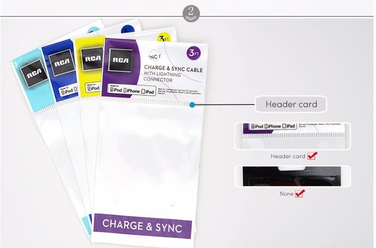 Plastic hanger cosmetic packaging PP bags/opp header bag with self adhesive