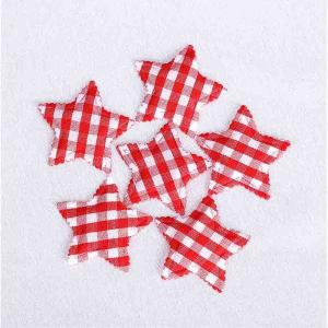 Wholesale Hair Accessories Ultrasonic Embossing Flowers Crafts Gingham Star 4.8cm from china suppliers