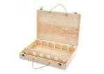 6 Bottoms Personalised Wooden Wine Box , Wooden Champagne Box Natural Color