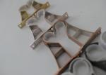 Metal Aluminum 9cmx5.5cm Black Curtain Pole Brackets