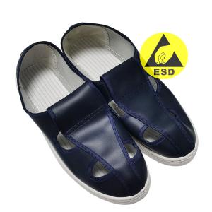 Wholesale Anti Static Protection PVC ESD Safety Shoes Four Holes Navy Blue from china suppliers