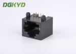 DGKYD-56WDNL 100 Base T Right Angle Rj45 Single Port jack black plastic housing