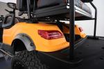 48V5KW Golf Cart in White Orange 25mph steel chassis LED lighting system with