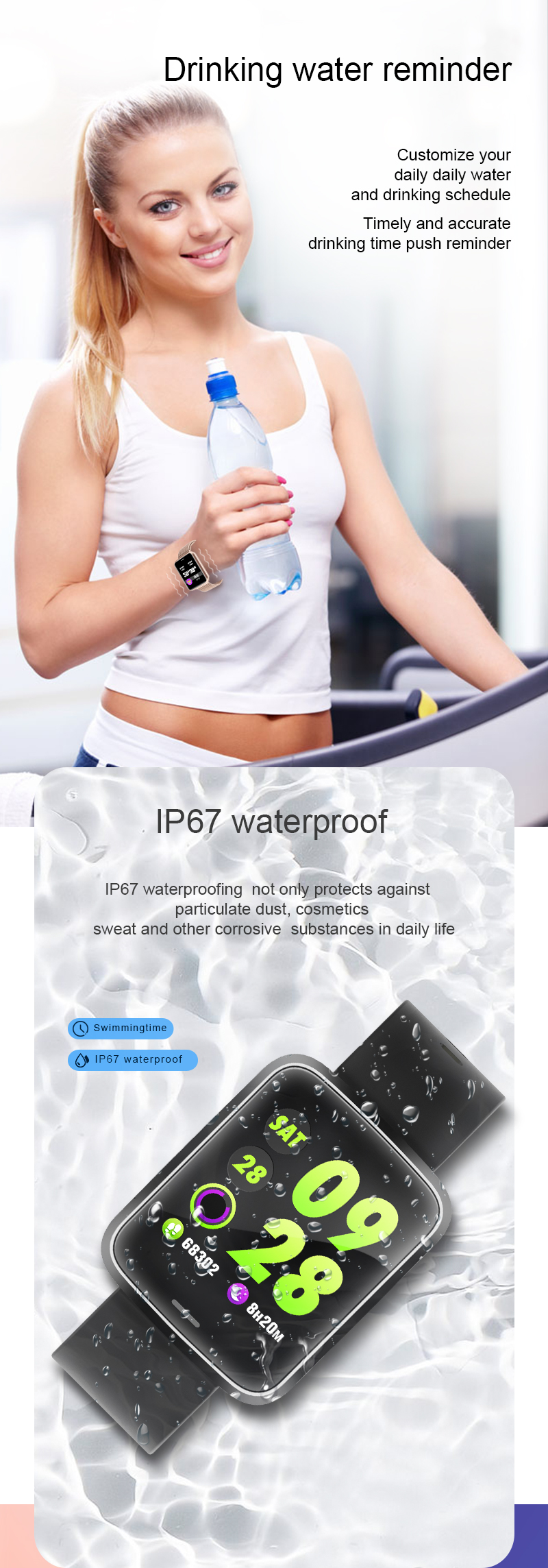 Apple Serie 6 For Smart Watch Ip68 Monitor Heart Rate Blood Pressure Oxygen Bracelet