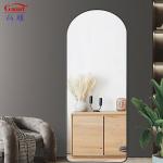 Large Black Metal Sticker Mirror for Standing in Modern Stylish Floor Length