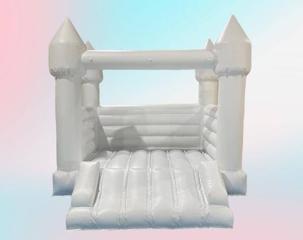 Inflatable Jumping Castle Commercial White Bounce House For Wedding jumping