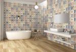 Wall Embellishment,152x152mm Glossy Mixed Indoor Porcelain Wall Tiles For Living