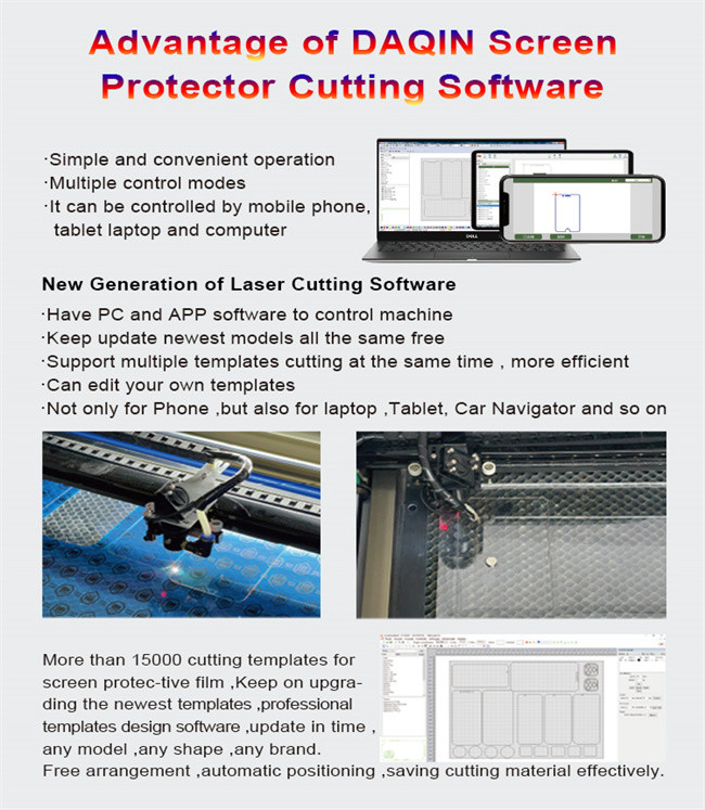 Daqin CO2 Mobile Tempered Glass Cutting Machine 80W