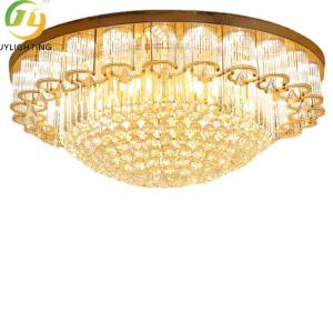 Wholesale Luxury Round Hanging Chandelier Gold LED Crystal K9 Ceiling Lamp for Hotel &amp; Living Room from china suppliers