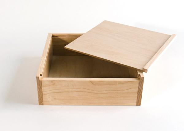Custom Sliding Lid Wooden Photo Album Box For Usb Flash Drive / Wedding