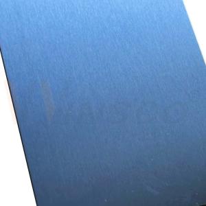 Wholesale Brushed Finish SUS 201 Inox Plate Customized Thick Blue Satin Matte Stainless Steel PVD Coated Sheet from china suppliers