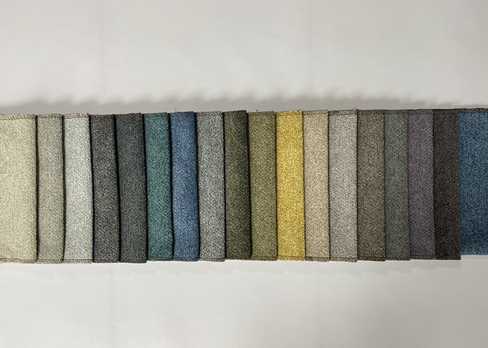 30cm 100 Polyester Upholstery Fabric , 300gsm Blue Chenille Upholstery Fabric
