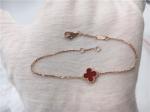 Van Cleef Arpels 18K Gold Bracelet Sweet Style Carnelian For Young Girl