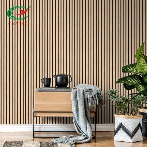 Wholesale Fireproof Nontoxic Interior Timber Slat Wall , Multipurpose Wooden Acoustic Panel from china suppliers
