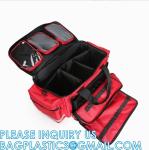 Red First Responder Bag Trauma Backpack, Medical Emergency Kits Storage Jump Bag