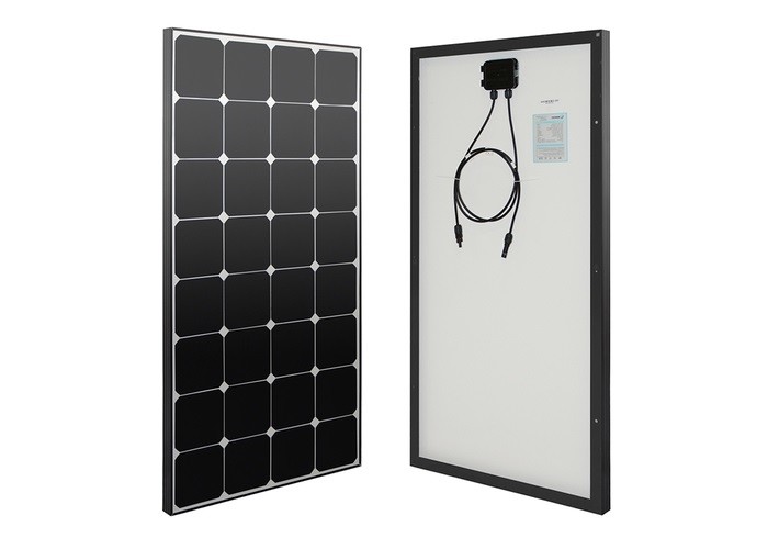 Roof / Ground Grade A Mono Solar Panels , High Conversion Rate Black Solar Panels