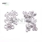 Small White Nylon Fabric Covered Hook / Eyes For Underwear Bra Trousers