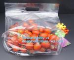 Zip lockk Clear Stand Up Fruit Pouch Packaging Bags, Vented Produce Bags with