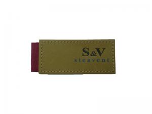 Wholesale Personalized Brown Embossed Leather Patches With Die Cast + Nickel Free Plating from china suppliers