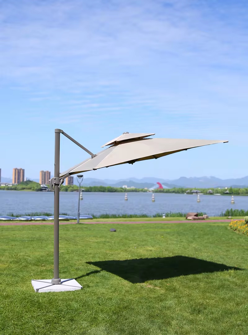 OU-001 Square Outdoor Furniture Patio 2.5*2.5 Meters Roman Sun Umbrella