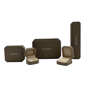 Wholesale soft Touch PU Khaki Jewelry Packaging Box For Ring Earring Bangle from china suppliers