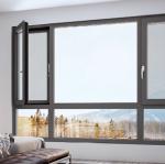 Level 6 Water Tightness Aluminum Double Glass Screen Window with Heat Insulation