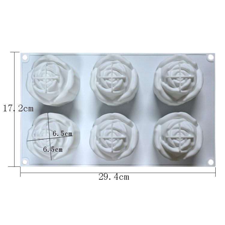 Cake Decoration Rose Shaped Silicone Mould 3D Food Grade Soap Molds