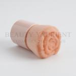 Flower Hair Plastic Handle Fluffy Foundation Makeup Brush Flat 25mm Diameter