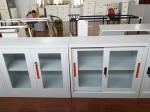 China K/D glass door steel cupboard cabinet FYD-W002, H900XW900XD400 mm,white