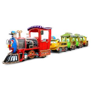 Wholesale Kids Tourist Amusement Train Rides Fiberglass Material With Cartoon Shape from china suppliers