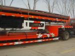 Hauler Truck Low Platform Semi Trailer , 3 Axle truck Trailer Low Bed For Road