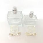 50ml 100ml Exquisite Perfume Bottle Glass Bottle Alloy Bow Spray Empty Bottle