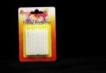 Paraffin Wax White 20pcs Glitter Birthday Candles for Christmas Gift